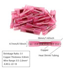 1000pcs Electrical Heat Shrink Butt Wire Crimp Connectors Terminals Waterproof