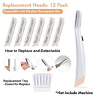 12 Pack Replacement Heads For Finishing Touch Flawless Dermaplane Glo Facial