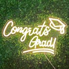 Congrats Grad Neon Sign  Led Neon Light For Graduation Party Congrats Grad