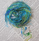 Fiber Art Yarn Journal Scrapbook Mixed Media Gift Wrap 24 Yds  tide Pool 