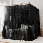 Double Layer Canopy Bed Curtains With Mosquito Net  Princess Style Sheer