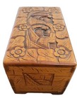 Vintage Hand Carved Small Camphor  Chest  Made In Hong Kong  10  X 6  X 6 