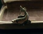 Dante Jumping Fish Style Cufflinks Silver Tone New In Box Vintage Free-shipping