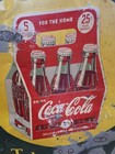 Vintage 1930s Coca-cola Take Home A Carton Metal Sign 6 Pack Curb Display   