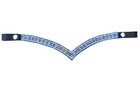 Sparkling Horse Tack Leather 5 Row V Shape Crystal Snap Browband For Bridle 
