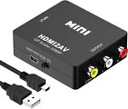 Hdmi To Rca Av Converter Adapter 1080p Cvbs 3rca For Video Audio Xbox Tv Pc Dvd
