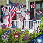 28 Pcs Memorial Day Outdoor Decoration Patriotic Yard Signs With Stakes And Fish