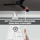 Qaestfy Ceiling Fan Cleaner Duster With 62 5       Extendable Long Handle Orange 