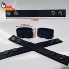 4 Pcs Nylon Duty Belt Keepers - Double Snaps For 2   Wide Police Duty Belt  Blac