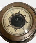 Antique Kelvin-white Large Brass Us Naval Maritime Ship Compass Boston No  9407