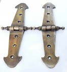 Pair Brass Rustic Hinges Antique Vintage Style Door Trunk Box Chest Lid 6   q6