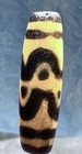 Tibetan Rare Old Agate Wave Tiger Teeth Dzi Bead nice Weathering Talisman        