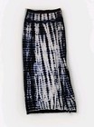 Athleta Womens Maxi Tie Dye Long Skirt Size Small Navy Blue Side Slit 