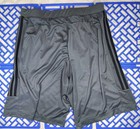 Adidas Men s Short Gray W  3-black Stripes Drawstring Size Medium Excellent Cond