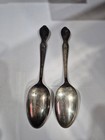 Set Of 2 Vintage Wm Rogers Is Victorian Rose Silverplate 8-3 8  Serving Spoon B2