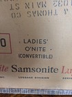Vintage Nos  Original Box Samsonite 4160 Brown Faux Alligator Skin Ladies O nite