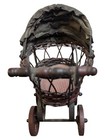 Vintage Antique Victorian Baby Doll Buggy 8  Metal wood Carriage Pram