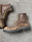 Vintage Red Wing Super Sole Combat Distressed Boots  Made In Usa  Size 10 5 