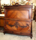 Exquisite French Antique Rosewood Louis Xvi Queen Size Bed