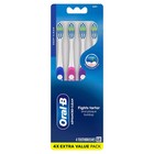 Oral-b Soft Bristles Indicator Contour Clean Toothbrush Extra Value Pack 4 Count