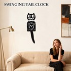 Classic Black Kit Cat Clock 15 5  Kit-cat Klock Vintage Cat Clock Swinging Tail 