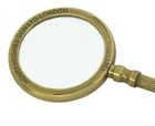 Antique Vintage Style Brass Optical Magnifying Glass Lens Loupe Writing Desktop