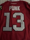 Wwe nhl Cm Punk Autograph Hockey Jersey With Certificate Of Authenticity             