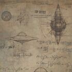 Top Secret Ufo Blueprint Wall Art  Alien Physics Math Classified Area 51 Poster