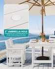 7-piece Patio Dining Table Sets  Outdoor Hdpe Dining Furniture Set With 