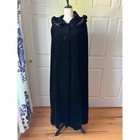 Saks Fifth Avenue Vintage Black Velvet Hooded Cape Size Small Goth Vamp Opera
