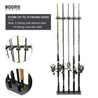 10-rod Fishing Pole Holder For Garage Wall Mount Vertical Horizontal Rack