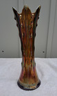 Dugan Amethyst Carnival Glass Target 10 3 4 Vase   updated Photos   Base Flaw 