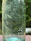 Antique Anheuser   busch Baltimore Branch Bottle     Eagle A Logo     Aqua Glass 