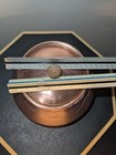 Vintage Copper And Brass Pot Wood Threaded Handle With Lid Made In Portugal