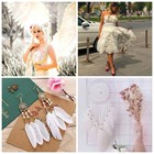 Ballinger Natural White Goose Feathers - 120pcs 6-8 Inch Bulk Feathers For Craft