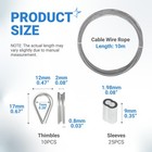 1 16 In Wire Rope Kit 100ft 7x7 Cable With Sleeves And Thimbles Hardware Set