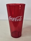 Ruby Red Textured Plastic Tumbler Coca Cola Cups 24 Oz Restaurant Style Set Of 6