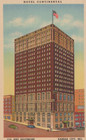 Hotel Continental Kansas City Missouri Building Linen Vintage Post Card