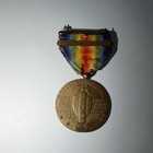Rare  Wwi U s  Victory Medal W  Siberia Clasp Rainbow Ribbon Original Militaria