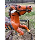 Hedstrom Spring Rocking Horse Kids Brown Vintage Ride On Toy Bouncing