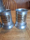 4 - Vintage Glass Bottom Tankards Aluminum Beer Stein Mug Nas Barbers Point
