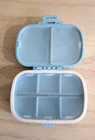Blue Sparkled Pill Case - 8 Pockets - Size 3  X 4 1 4 