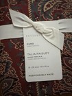 Pottery Barn Talia Paisley Euro Pillow Sham Cotton Percale 26x26 New Red Multi