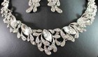 Stylish Clear Austrian Rhinestone Crystal Necklace Earrings Set Wed Bridal N1769