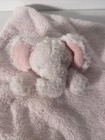 Just Born Pink Glittery Plush Elephant Security Blanket Lovey Baby Rattle Toy