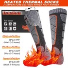 Electric Heated Socks Rechargeable Battery Portable Men Women Winter No Battery