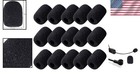 15 Pack Black Foam Microphone Windscreen For Enhanced Audio Clarity - Mini Size
