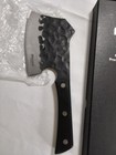 Huusk Meat Cleaver Knife Heavy  Bone Chopper Hand Forged Kitchen Axe Steel A1