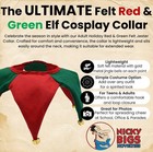 Adult Elf Green Red Clown Jester Collar Jingle Bells Holiday Christmas Costume