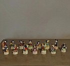 Lot Of 14 Vintage Lenox Disney Mickey Movie Star Porcelain Thimble Collection